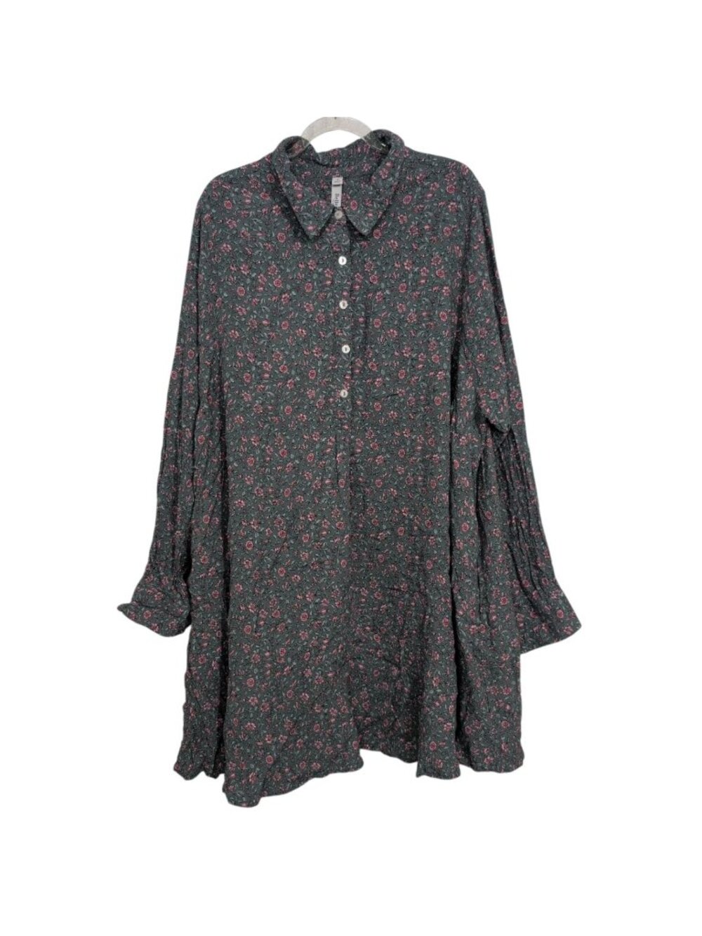 Belle Isle by Torrid Callie Floral Mini Dress Womens Size 3X Dark Forest Cottage